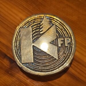 Vintage  Brass Forestry Belt Buckle